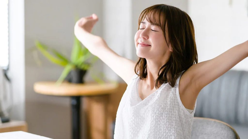ストレスがない女性