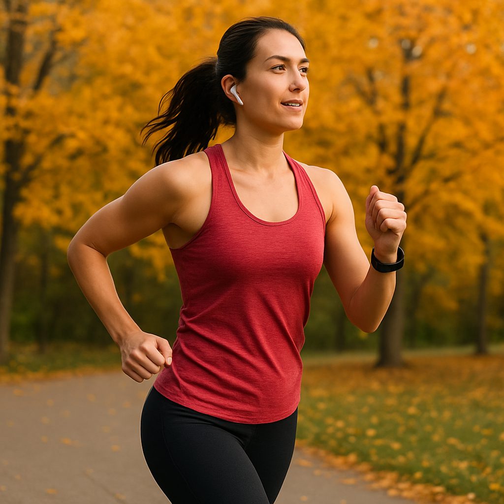 運動する女性