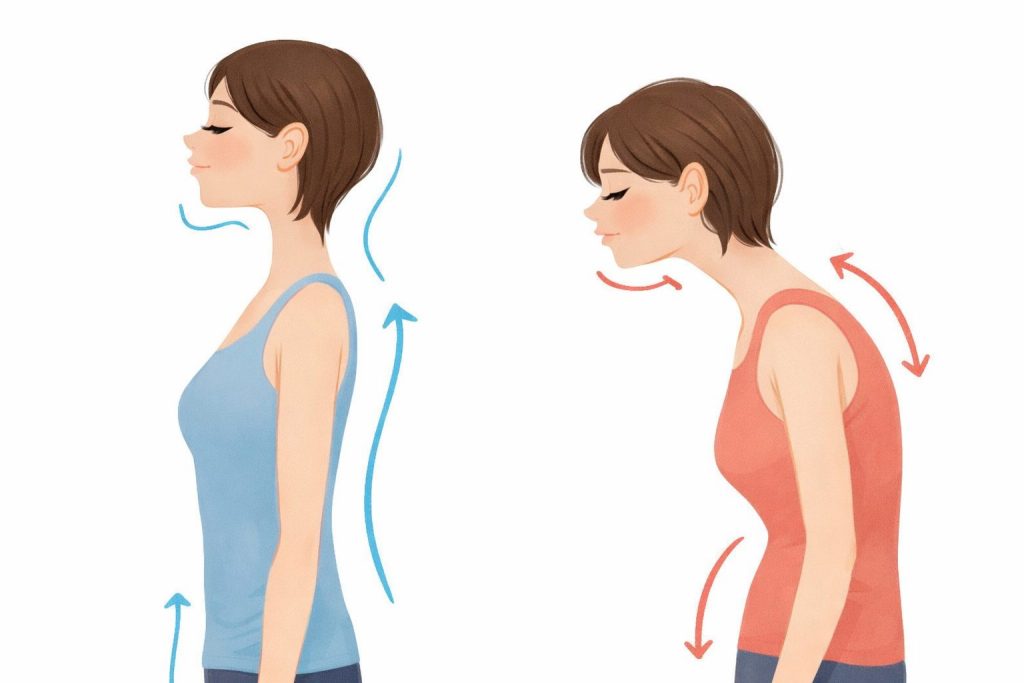 良い姿勢と悪い姿勢